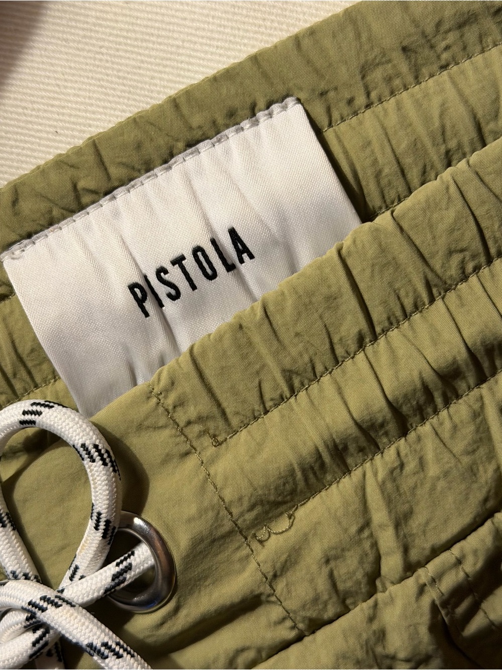 Pistola Olive Drawstring Shorts